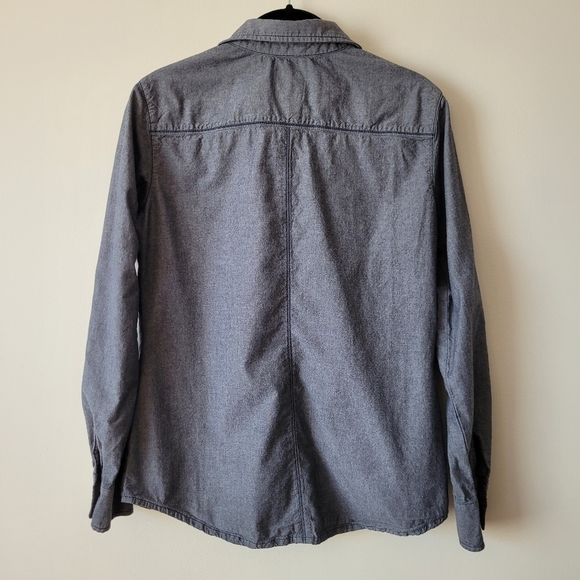 MEC Organic Cottion Button Down Shirt Blue-Grey Chambray Size S - Picture 3 of 12